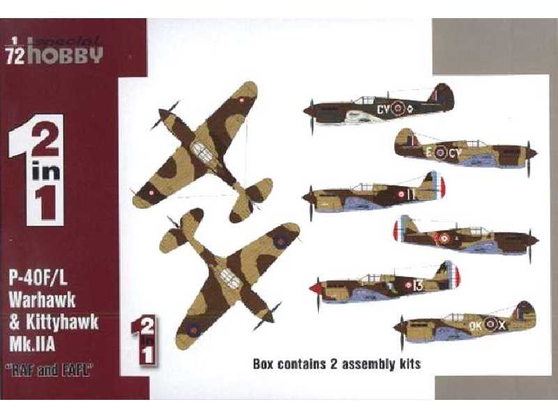 Curtiss P-40F/L Warhawk and Kittyhawk Mk.IIA - 2 modele - zdjęcie 1 Curtiss P-40F/L Warhawk and Kittyhawk Mk.IIA - 2 modele - zdjęcie 1