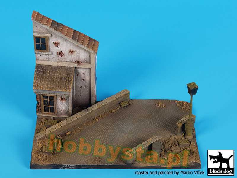 Street With House And Lamp Base (150x90 mm) - zdjęcie 1 Street With House And Lamp Base (150x90 mm) - zdjęcie 1
