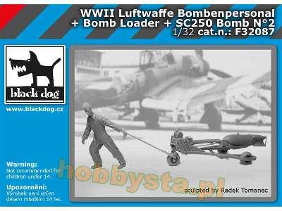 WWii Luftwaffe Bombenpersonal + Bomb Loader + Sc250 Bomb N°2 - zdjęcie 1
