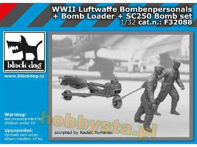 WWii Luftwaffe Bombenpersonals + Bomb Loader + Sc250 Bomb Set - zdjęcie 1