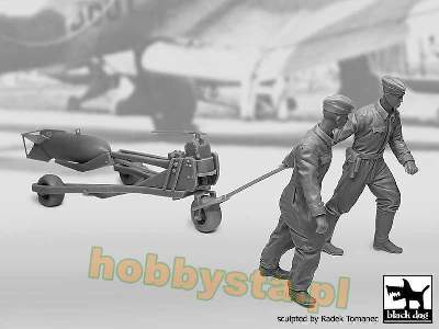 WWii Luftwaffe Bombenpersonals + Bomb Loader + Sc250 Bomb Set - zdjęcie 2