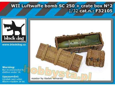 WW Ii Luftwaffe Bombs Sc 250 + Crate Box N°2 - zdjęcie 1