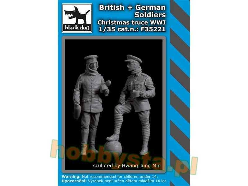 British + German Soldiers Christmas Truce WWi - zdjęcie 1