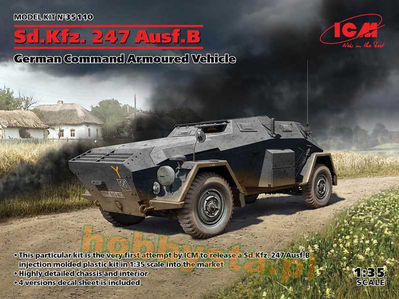 Sd.Kfz. 247 Ausf.B, niemiecki opancerzony wóz dowodzenia - zdjęcie 1 Sd.Kfz. 247 Ausf.B, niemiecki opancerzony wóz dowodzenia - zdjęcie 1