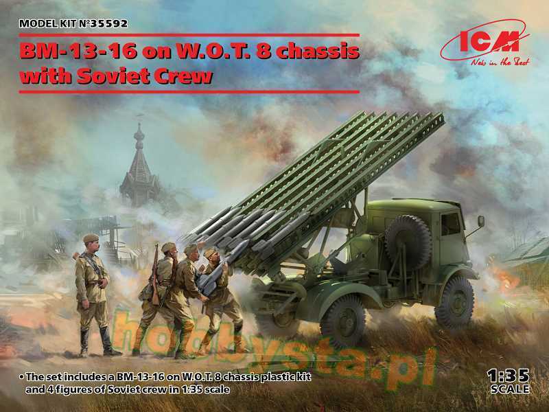 BM-13-16 Katiusza na podwoziu W.O.T. 8 z obsługą - zdjęcie 1