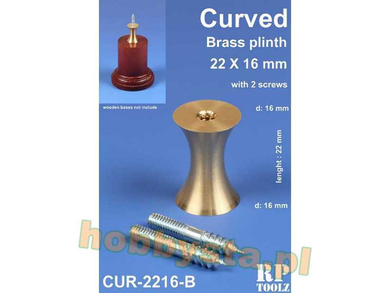 Curved Brass Plinth 22x16 mm - zdjęcie 1