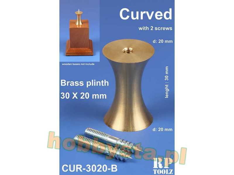 Curved Brass Plinth 30x20 mm - zdjęcie 1