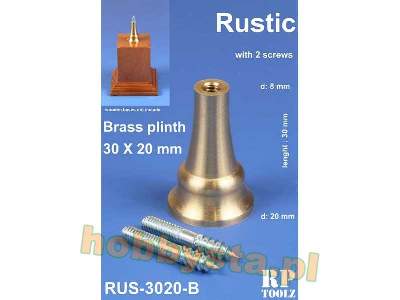 Rustic Brass Plinth 30x20 mm - zdjęcie 1