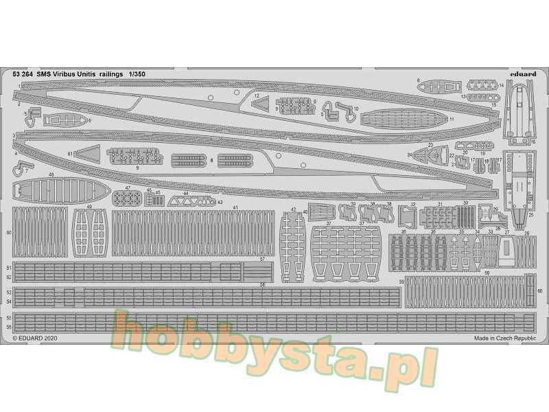 SMS Viribus Unitis railings 1/350 - zdjęcie 1