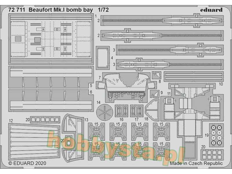 Beaufort Mk. I bomb bay 1/72 - zdjęcie 1 Beaufort Mk. I bomb bay 1/72 - zdjęcie 1