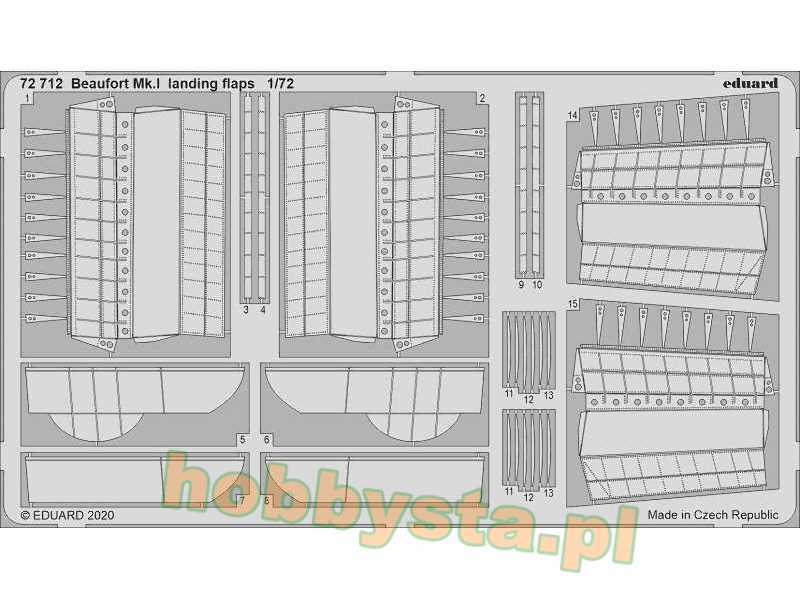 Beaufort Mk. I landing flaps 1/72 - zdjęcie 1