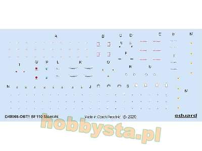 Bf 110 stencils 1/48 - zdjęcie 1