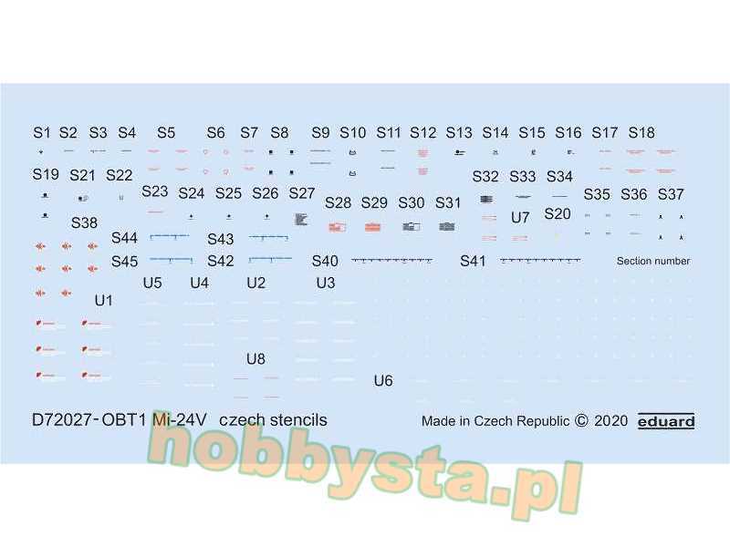 Mi-24V stencils Czech 1/72 - zdjęcie 1