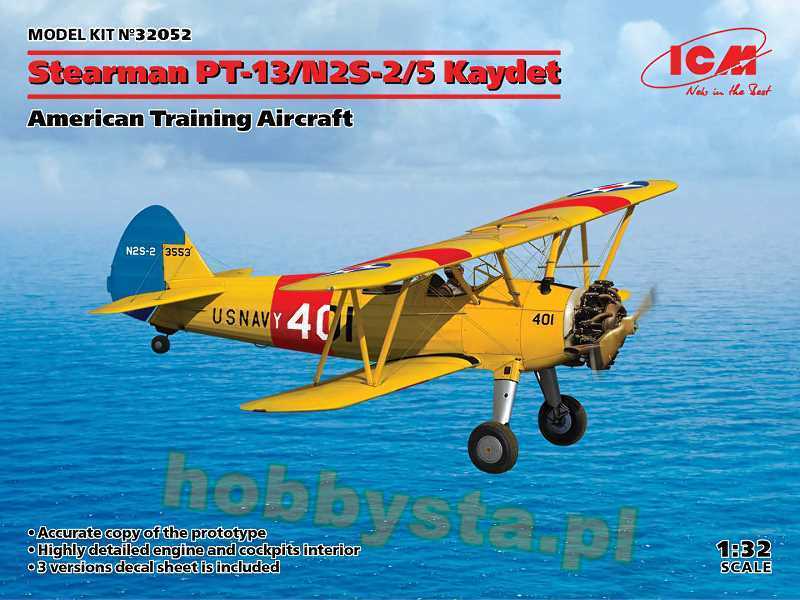 Stearman PT-13/N2S-2/5 Kaydet amerykański samolot treningowy - zdjęcie 1 Stearman PT-13/N2S-2/5 Kaydet amerykański samolot treningowy - zdjęcie 1