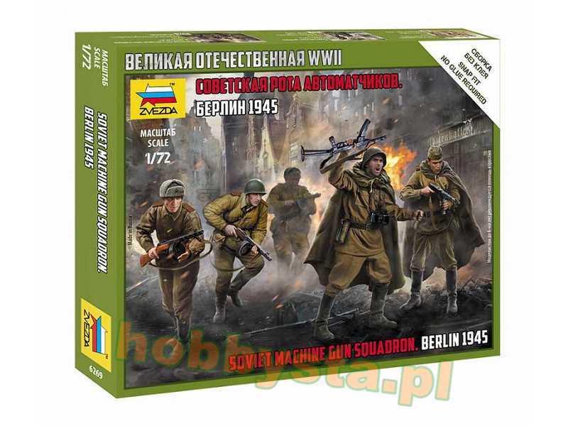 Radziecki szwadron z karabinami maszynowymi - Berlin 1945 - zdjęcie 1 Radziecki szwadron z karabinami maszynowymi - Berlin 1945 - zdjęcie 1