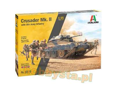Crusader Mk. II z figurkami piechoty - 8 Armia - zdjęcie 2