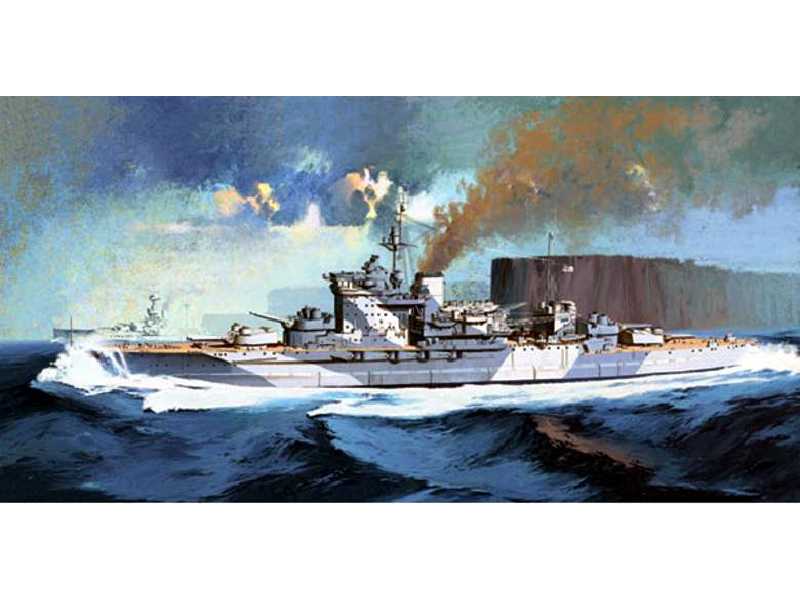 Pancernik HMS Warspite 1943 - okręt klasy Queen Elizabeth - zdjęcie 1 Pancernik HMS Warspite 1943 - okręt klasy Queen Elizabeth - zdjęcie 1