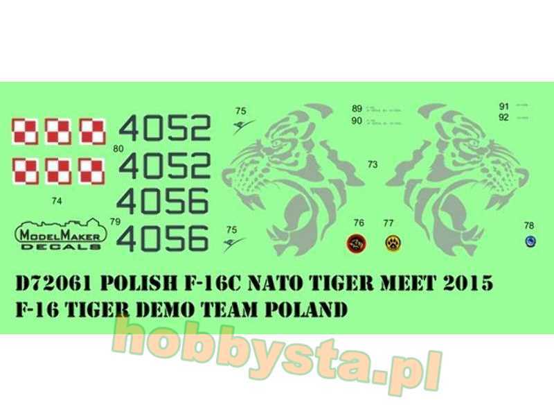 Polish F-16c NATO Tiger Meet 2015 - F-16 Tiger Demo Team Poland - zdjęcie 1 Polish F-16c NATO Tiger Meet 2015 - F-16 Tiger Demo Team Poland - zdjęcie 1