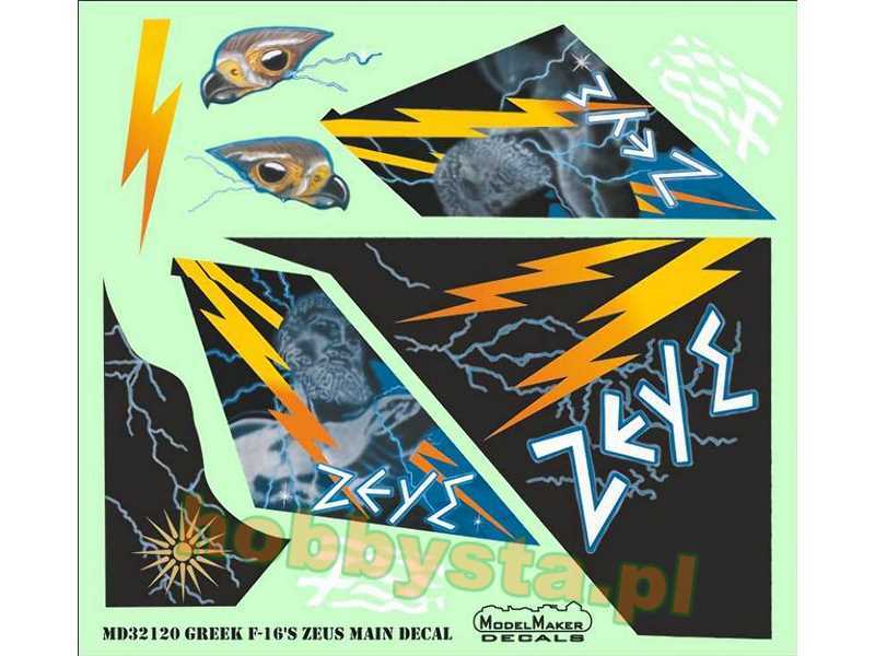 Greek F-16c Block 52 ZeUS Demo Team 2015 Decal + Masks - zdjęcie 1 Greek F-16c Block 52 ZeUS Demo Team 2015 Decal + Masks - zdjęcie 1