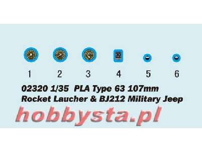 Chińska wyrzutnia rakiet Typ 63 107mm & BJ212 Military Jeep - zdjęcie 3