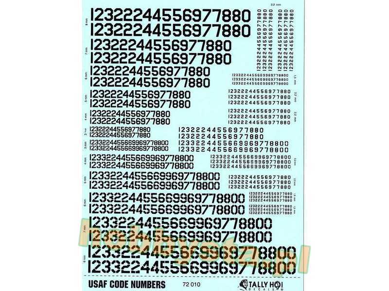 USAf Code Numbers - zdjęcie 1