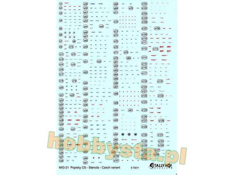 Mig-21 Stencils - Cs - zdjęcie 1