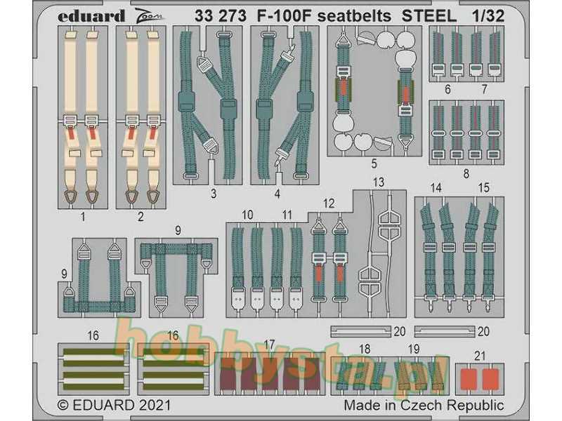 F-100F seatbelts STEEL 1/32 - zdjęcie 1