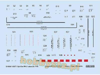 Spitfire Mk. II stencils 1/48 - zdjęcie 1