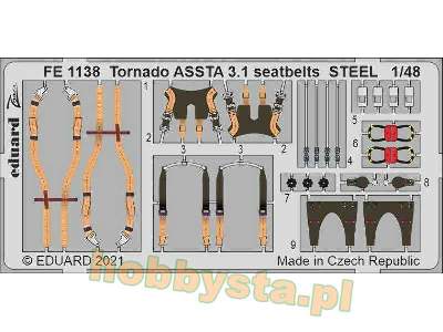 Tornado ASSTA 3.1 seatbelts STEEL 1/48 - zdjęcie 1