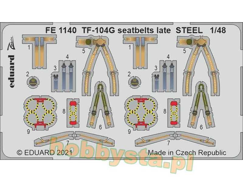 TF-104G seatbelts late STEEL 1/48 - zdjęcie 1