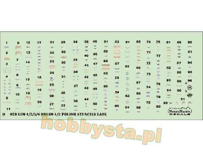 Lim-1/2/5/6/Sblim-1/2 Polish Stencils Late - zdjęcie 1
