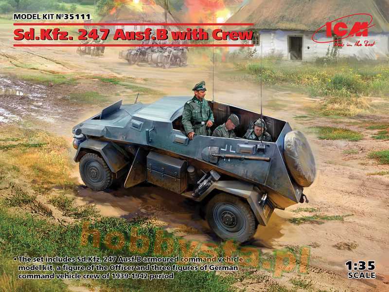 Sd.Kfz. 247 Ausf.B, opancerzony wóz dowodzenia z załogą - zdjęcie 1 Sd.Kfz. 247 Ausf.B, opancerzony wóz dowodzenia z załogą - zdjęcie 1