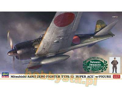 Mitsubishi A6m5 Zero Fighter Type 52 'super Ace' W/Figure Tetsuz - zdjęcie 1