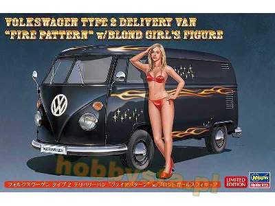 52264 Volkswagen Type 2 Delivery Van Fire Pattern W/Blond Girl's - zdjęcie 1
