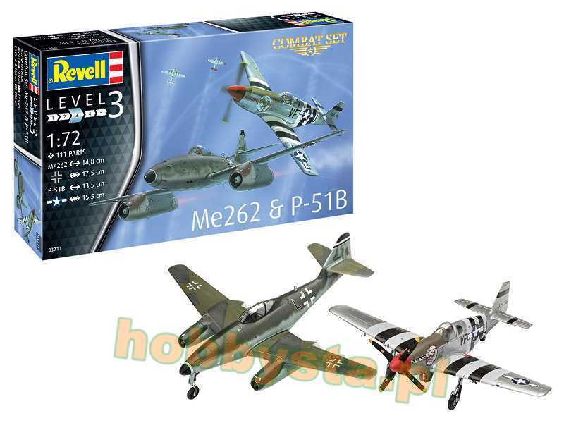 Zestaw Messerschmitt Me262 & P-51B Mustang - zdjęcie 1 Zestaw Messerschmitt Me262 & P-51B Mustang - zdjęcie 1