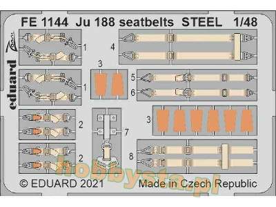 Ju 188 seatbelts STEEL 1/48 - zdjęcie 1