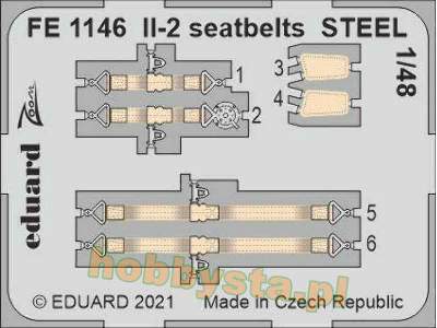Il-2 seatbelts STEEL 1/48 - zdjęcie 1