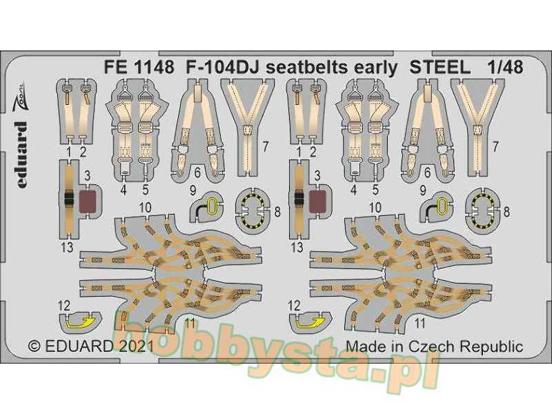 F-104DJ seatbelts early STEEL 1/48 - zdjęcie 1
