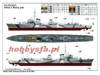 Niemiecki niszczyciel Zerstorer Z-30 - 1942 - zdjęcie 2