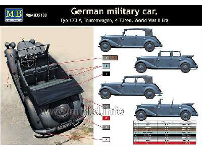 Niemiecki samochód Typ 170 V Tourenwagen -1937-1940 - 4 drzwiowy - zdjęcie 2