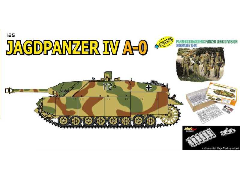 Jagdpanzer IV A-0 + figurki Panzer Lehr Division - zdjęcie 1 Jagdpanzer IV A-0 + figurki Panzer Lehr Division - zdjęcie 1