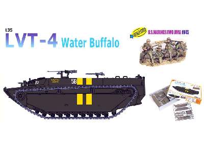 LVT-4 Water Buffalo + figurki U.S. Marines Iwo Jima 1945 - zdjęcie 1
