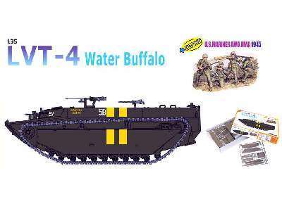 LVT-4 Water Buffalo + figurki U.S. Marines Iwo Jima 1945 - zdjęcie 1