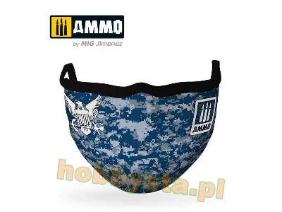 Ammo Face Mask Navy Blue Camo - zdjęcie 1