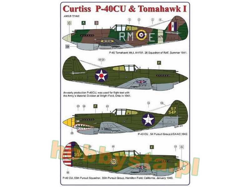 Curtiss P-40cu & Tomahawk I - zdjęcie 1 Curtiss P-40cu & Tomahawk I - zdjęcie 1