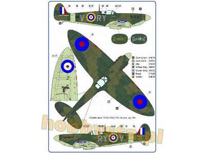 The Spitfire Mk.Ia And Vb With Drawings Of The 313th RAF Squadro - zdjęcie 3