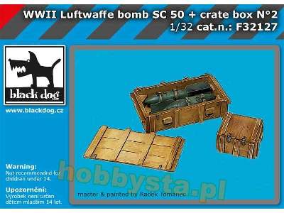 WW Ii Luftwaffe Bomb Sc 50 + Crate Box N°2 - zdjęcie 1