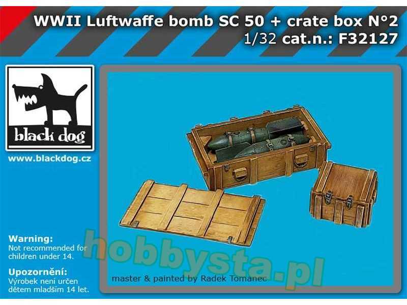 WW Ii Luftwaffe Bomb Sc 50 + Crate Box N°2 - zdjęcie 1 WW Ii Luftwaffe Bomb Sc 50 + Crate Box N°2 - zdjęcie 1