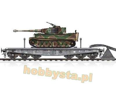Niemiecka platforma kol.Typ SSyms 80 & Pz.Kpfw.VI Ausf.E Tiger I - zdjęcie 1