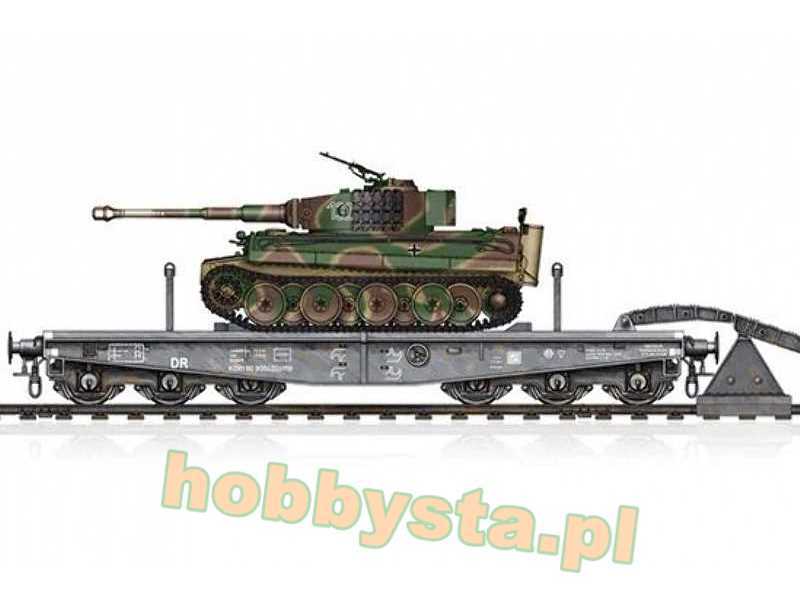 Niemiecka platforma kol.Typ SSyms 80 & Pz.Kpfw.VI Ausf.E Tiger I - zdjęcie 1 Niemiecka platforma kol.Typ SSyms 80 & Pz.Kpfw.VI Ausf.E Tiger I - zdjęcie 1